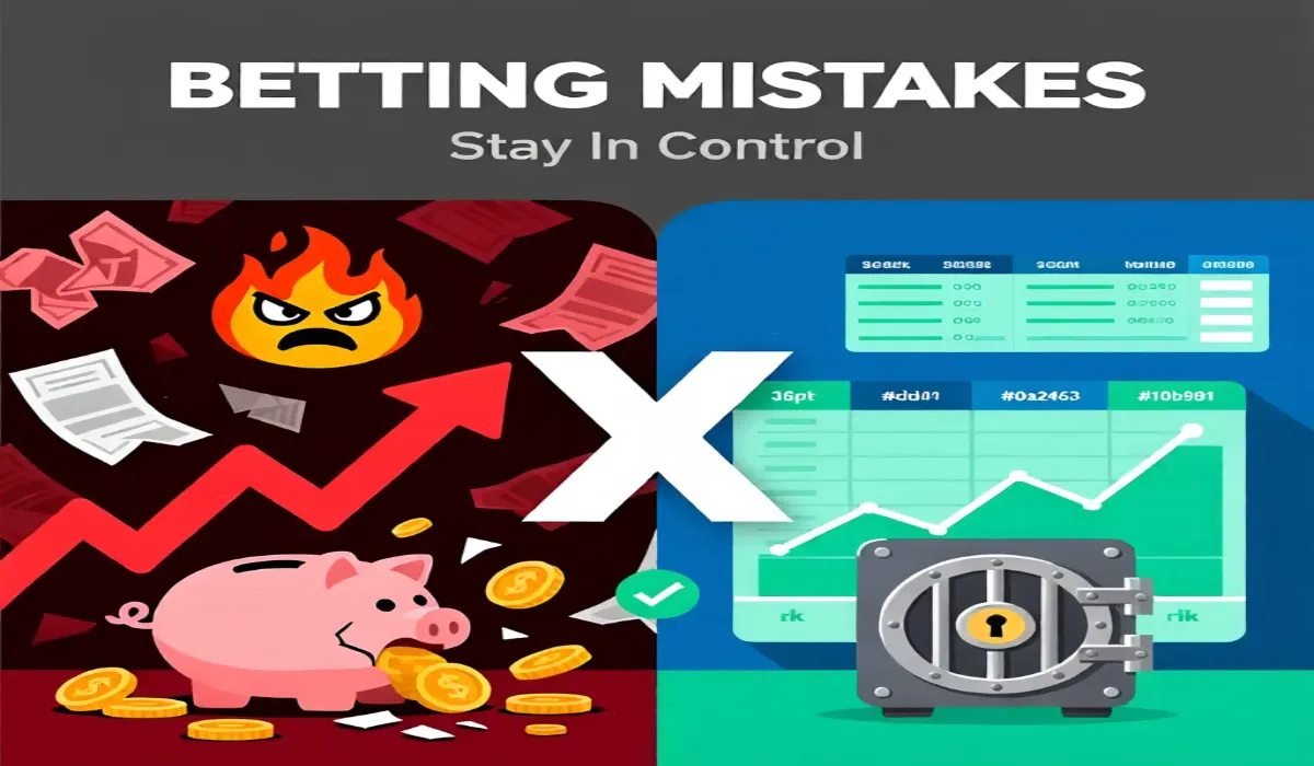 Visual comparison of common betting mistakes versus correct betting approach