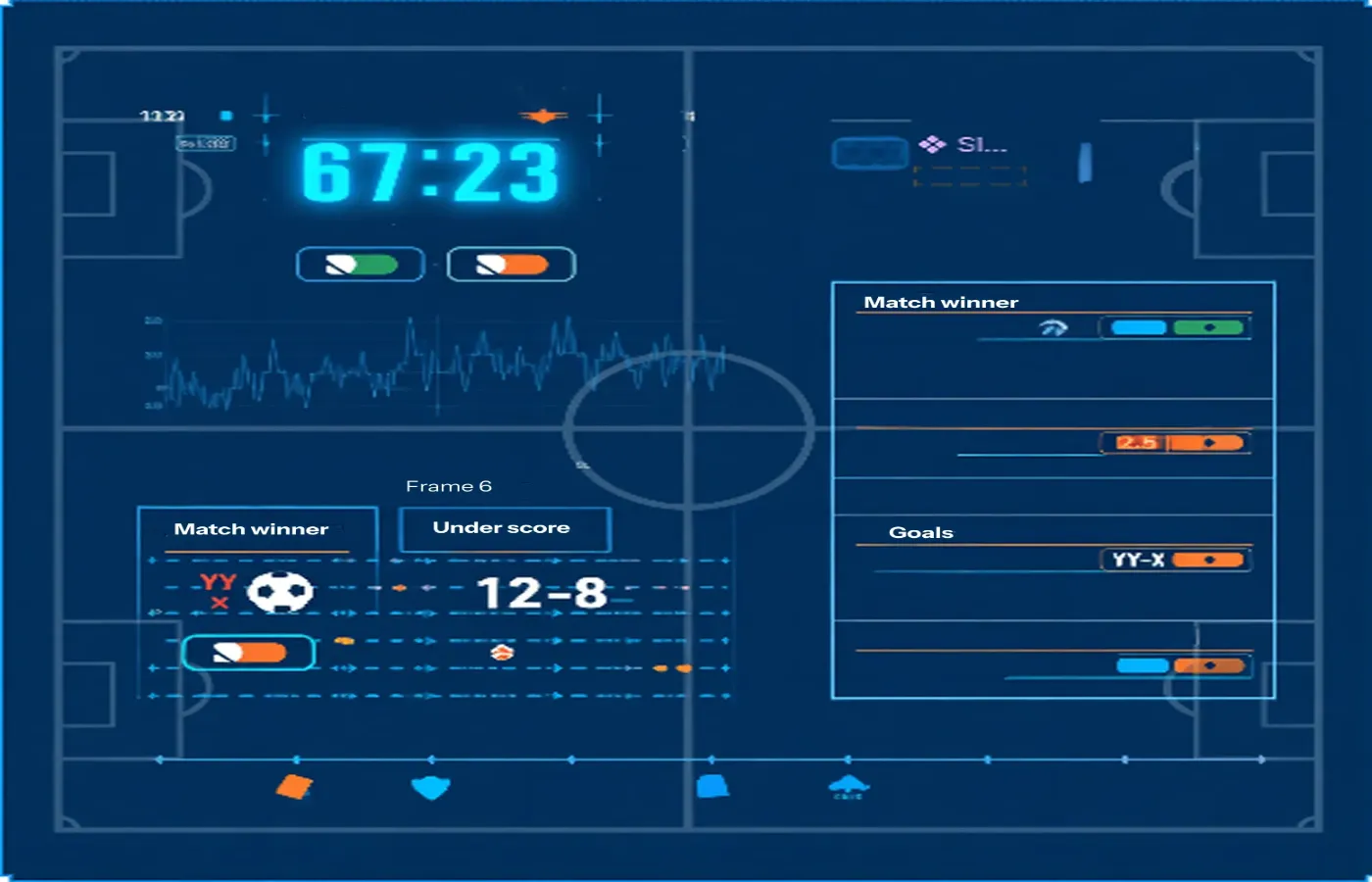 Live betting dashboard showing real-time Champions League match statistics and odds